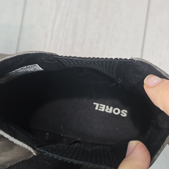 Sorel Women Ankle Hidden Wedge Leather Boots Shoes Sz 11 - Picture 7 of 12